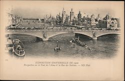 Exposition Universelle de 1900, Perspective sur le Pont de l'Alma & la Rue des Nations Postcard