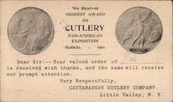 Cattaraugus Cutlery - Pan-American Exposition, 1901 Postcard