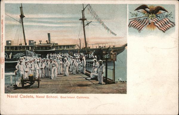 Naval Cadets, Naval School. Goat Island San Francisco California