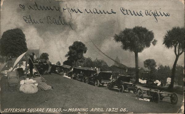 Jefferson Square morning of April 19th 1906 San Francisco California