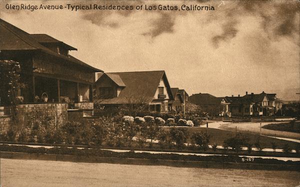 Typical Residences on Glen Ridge Avenue Los Gatos California