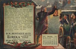 W.W. Montague & Co. - Eureka Stoves & Ranges - 1911 Calendar Postcard