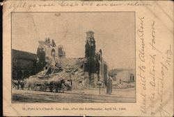 St. Patrick's Church, After the Earthquake, April 18, 1906 Postcard