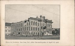 Hall of Justice after the Earthquake of April 18, 1906 Postcard