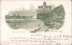 Cliff House and beach Postcard