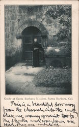 Guide at Santa Barbara Mission California Postcard Postcard Postcard