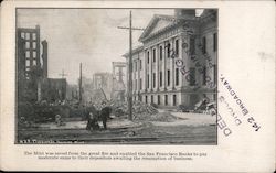 The Mint was saved from the great fire and enabled the San Francisco Banks to pay moderate sums to their depositors Postcard