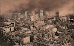 Panoramic view of the San Francisco fire Postcard