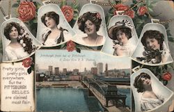Pittsburgh from top of Pittsburgh & Lake Erie R.R. Station Postcard
