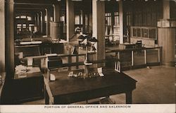 Portion of General Office and Salesroom, J.A. Folger & Co. Postcard