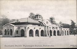 Southern Pacific Passenger Station Porterville, CA Postcard Postcard Postcard