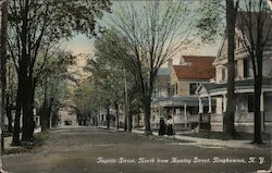 Fayette Street, North from Hawleey Street Binghamton, NY Postcard Postcard Postcard