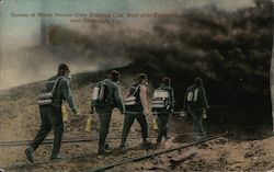 Bureau of Mines Rescue Crew Entering Mine after Explosion Postcard