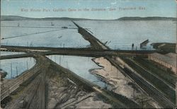 Key Rotue Pier, Golden Gate in the Distance Postcard
