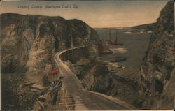 Loading Lumber, Mendocino Coast Postcard