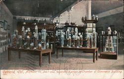 Alameda Co. Fruit and Vegetable Exhibit at Chamber of Commerce Building Postcard