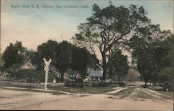 Scene from Railroad Station Ben Lomond, CA Postcard Postcard Postcard