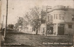 Main Street, Black Diamond Postcard