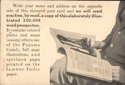 Offer of a prospectus for the Encyclopedia Britannica Postcard
