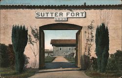 Sutter Fort Entrance Postcard