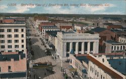 Bird's eye view of J Street from 8th looking West Postcard