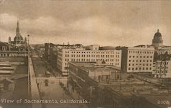 View of Sacramento California Postcard Postcard Postcard