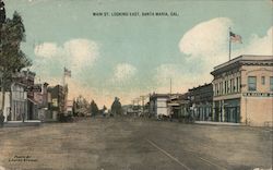 Main St., Looking East Postcard