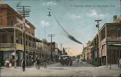 A Business Street Marysville, CA Postcard Postcard Postcard