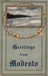 Greetings from Modesto Postcard