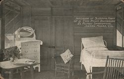 Interior of sleeping room of a two room bungalow - El Reposo Sanitorium Postcard