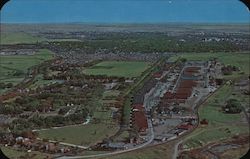 Air view of Frances E. Warren Air Force Base Cheyenne, WY Postcard Postcard Postcard