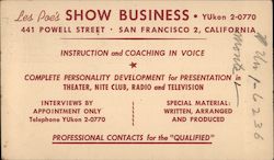 Les Poe's Show Business Postcard
