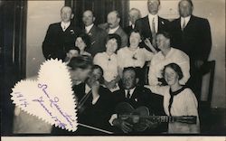 Men, Women and Child, Guitars, June 15th 1914 Postcard