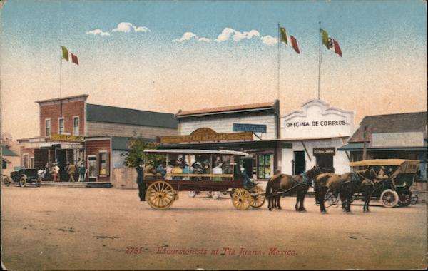 Excursionists at Tia Juana, Mexico