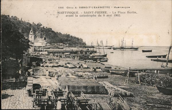 La Place Bertin, avant la catastrophe du 8 mai 1902 Saint-Pierre Martinique