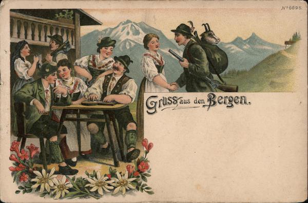 Gruss aus den Bergen Greetings from the mountains Austria