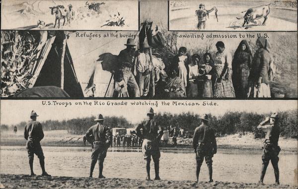 Refugess at the border awating admission to the US Mexico