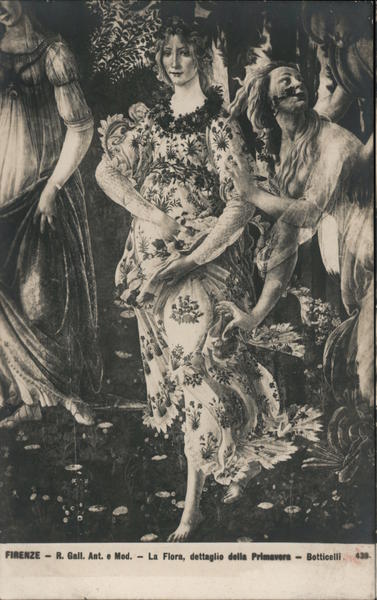 La Flora,dettaglio dela primavera - Botticelli Florence Italy