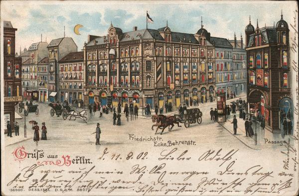 Gruss aus Berlin - Friedrichstr./Ecke Behrensstr. (Painting) Germany