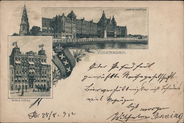 Centraal Station and Bible Hotel Amsterdam Netherlands