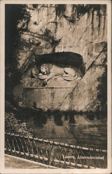 Löwendenkmal, Luzerne Lucerne Switzerland