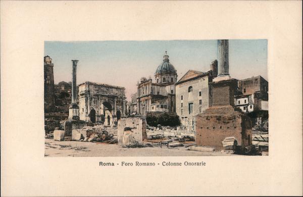 Rome - Roman Forum - Honorary Columns Italy