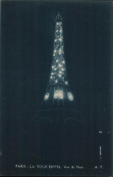 The Eiffel Tower at Night Paris France