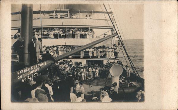 Father Neptune on S. S. Runio, April 30, 1907 Steamers