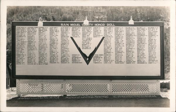 San Miguel County Honor Roll New Mexico