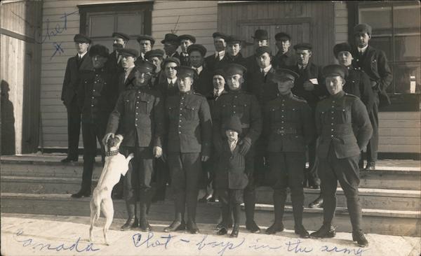 Canadian Soldiers Chet and boys in the Army World War I