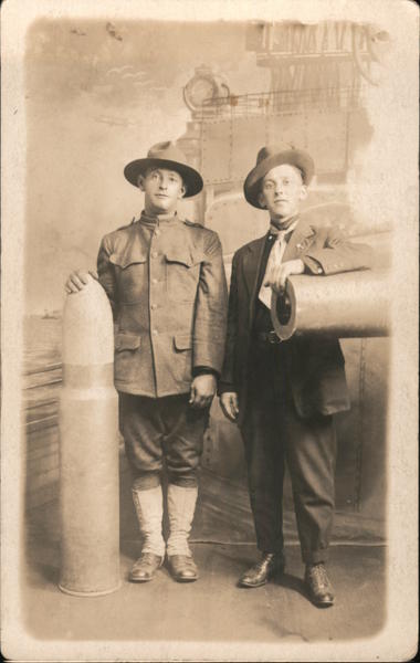 Soldiers with Cannon and Ammunition World War I