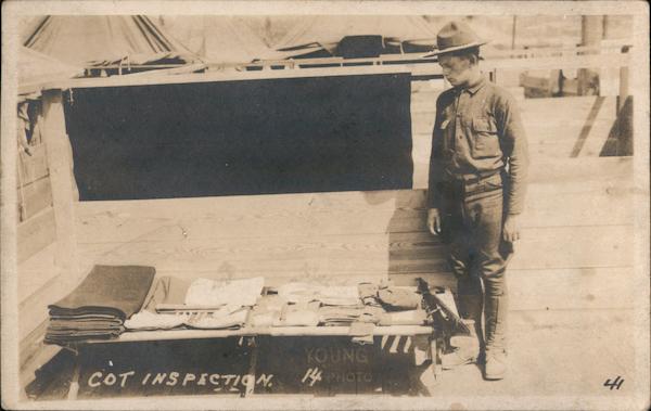 Cot Instpection, WWI Army World War I