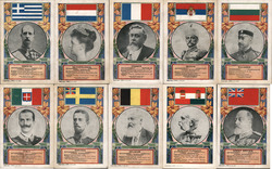 Lot of 10: F. H. Alt Rulers of the World, Leaders, Royalty Postcard