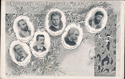 I Candidati Della Liberta a Milano Giugno 1900 Italy Postcard Postcard Postcard